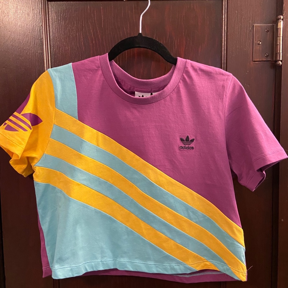 Adidas Multi-Color Crop Top